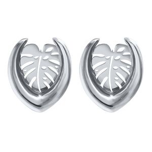 Silberne Monstera Ohrsättel 6,0 mm Ear Saddles Silver Monstera