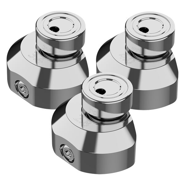 Tres ruedas Spektra Halo 2 Stroke grises sobre fondo blanco