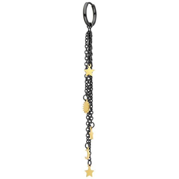 Mystic Night Dangling Hoops Pair