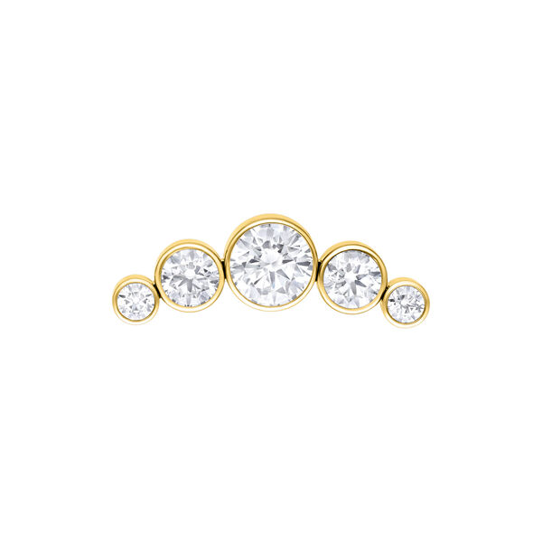 Push Fit 3 Crystal Bow Attachment - Golden Metal