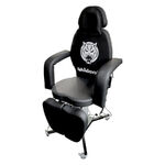 Lettino nero Wildcat Pro Tattoo in similpelle con telaio in alluminio su sfondo bianco