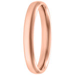 Anillo básico en oro rosa de acero quirúrgico 316L, tamaño 17,0 mm