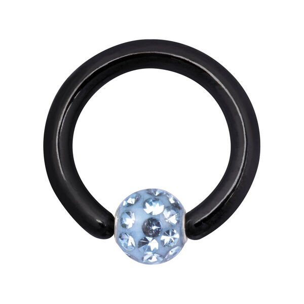 Klemmkugelring With Multi Jewelled Ball