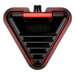 Delta Footswitch Ruby rojo-negro de aluminio sobre fondo neutro
