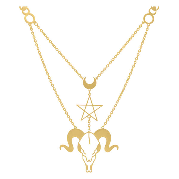 Dark Aries Necklace - Golden Metal