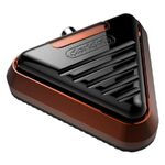 Delta pedal de pie en forma triangular, naranja con superficie negra