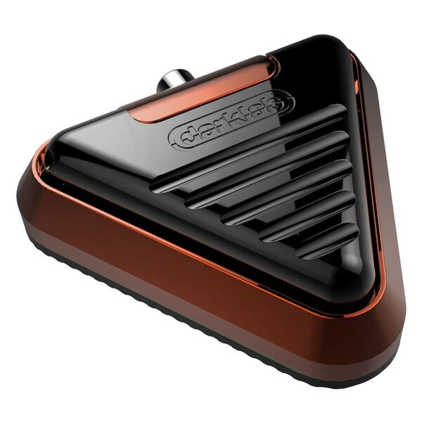 Delta pedal de pie en forma triangular, naranja con superficie negra