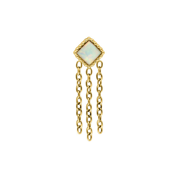 Push Fit Opal Square with Chains -koristeosa - Kultainen metalli