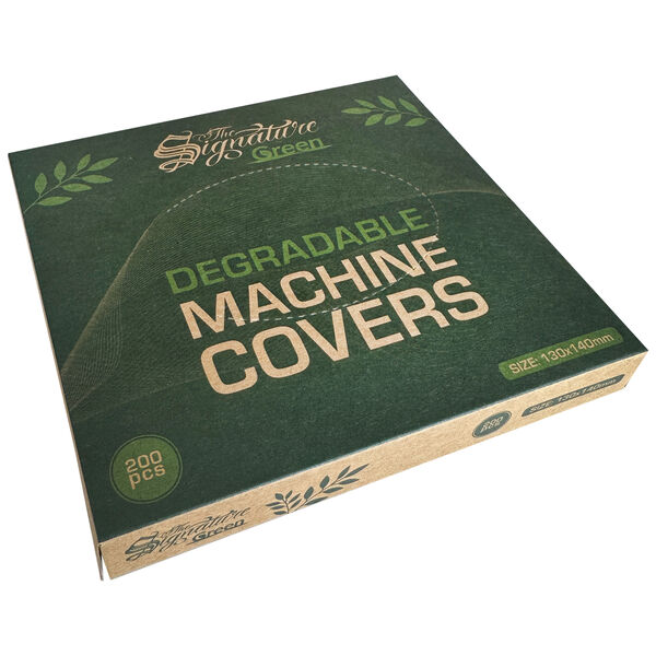 Confezione verde con coperture per macchine biodegradabili, 130x140mm