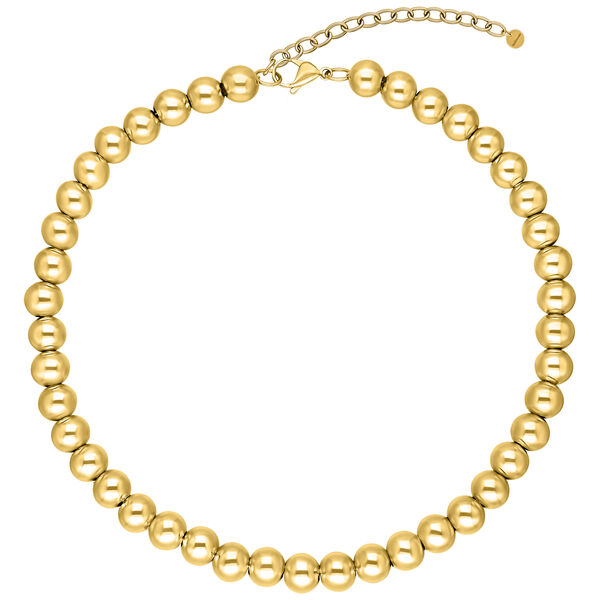 Goldene Bubble Kette aus Chirurgenstahl 316L auf weißem Hintergrund