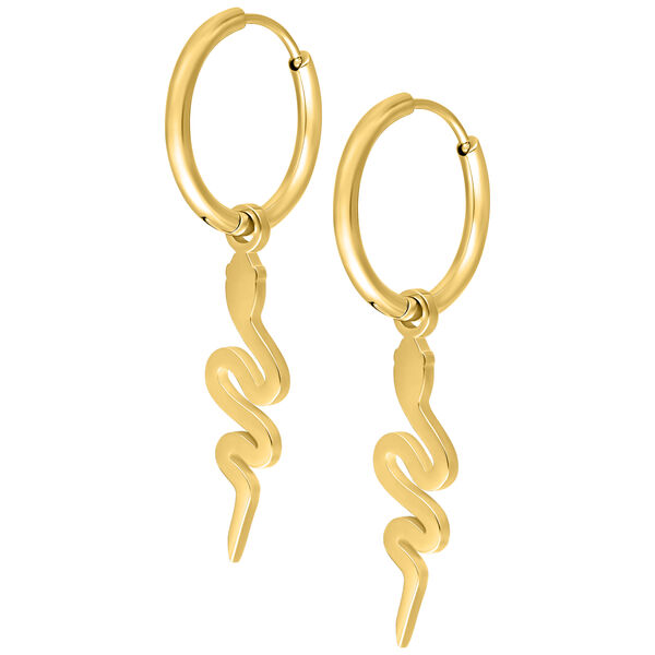 Little Snake Hoops<!--5cf8f2088aaac--> - Golden Metal