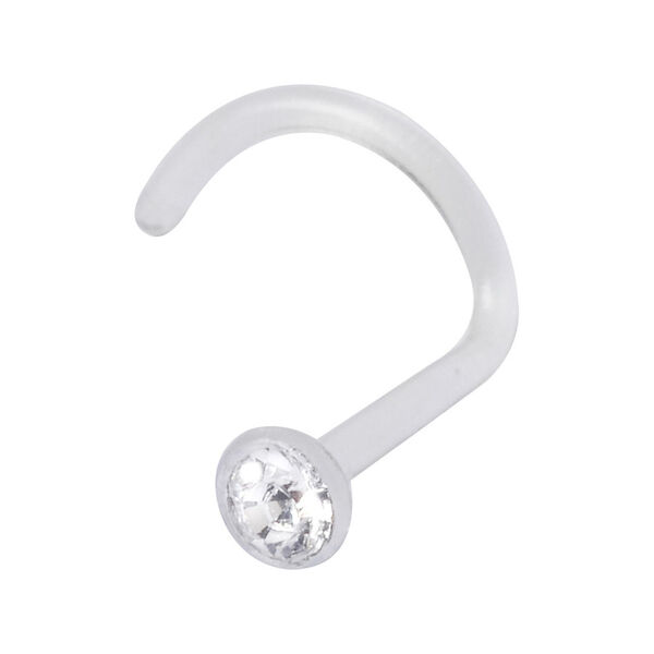 Piercing nasal cristalino de Bioplast con bola de 2,5 mm