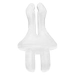 Läpinäkyvä bioplastiklipsi, paksuus 0,8 mm, valkoisella taustalla