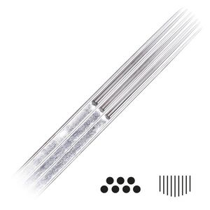 Magnum Curved Long Taper Tattoonadeln 50 Stk Magnum Curved Long Taper Tattoonadeln aus Chirurgenstahl auf weißem Hintergrund