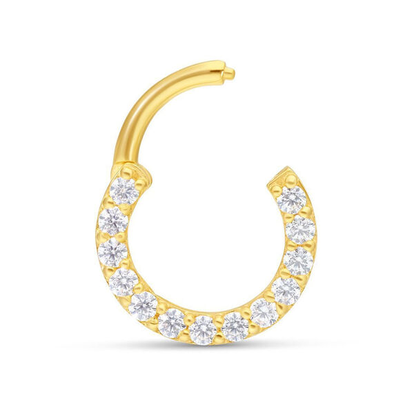 18k Pave Set Septum Ring <!--5d415b8bd849b-->