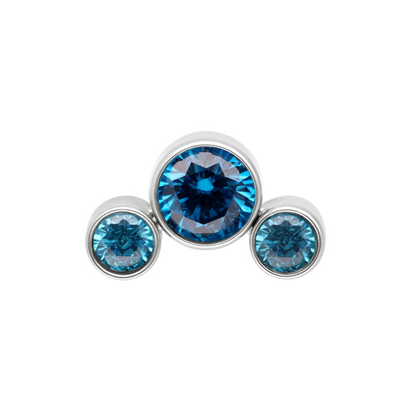 Push Fit Turquoise Crystal Oasis Attachment - Or blanc