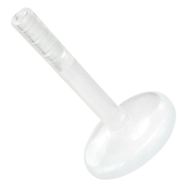 Barra Labret de PTFE Transparente de Wildcat sobre fondo blanco