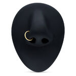 Goldener 18K Hinged Ring in Septum-Piercing auf schwarzem Display
