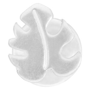 Silbernes Monstera Push-Fit Labret Silberfarbenes Monstera Labret mit Push-Fit Design auf weißem Hintergrund