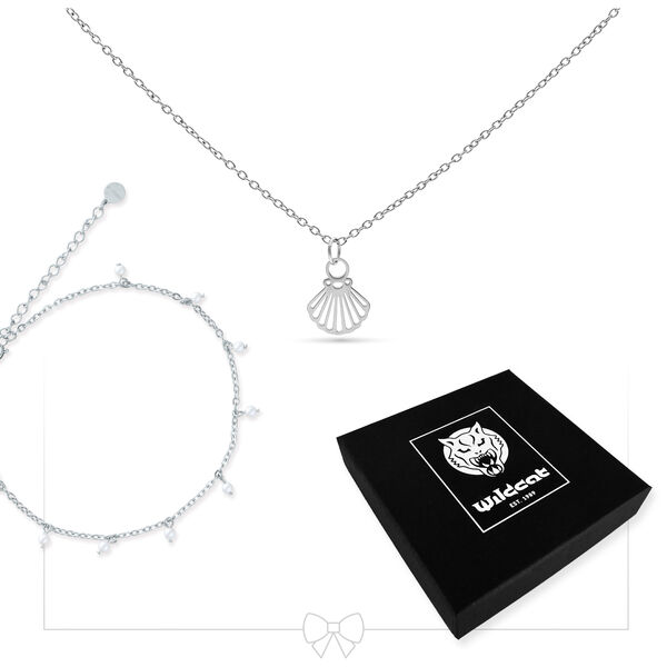 Little Shell Necklace with Anklet Set