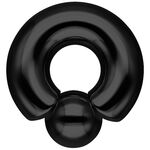 Monster Screw In Ring negro con 12mm de grosor sobre fondo blanco