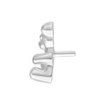 Accessorio piercing Orsetto in Gomma color argento su sfondo bianco
