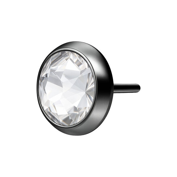 Adorno Labret negro con cristal claro, tamaño 3,2 mm