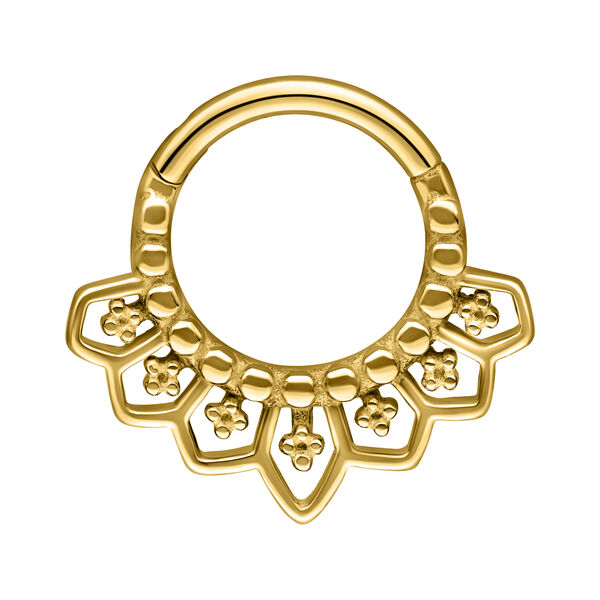 Cathedral Septum Clicker<!--63a2dc7fcc9a0--> - Golden Metal