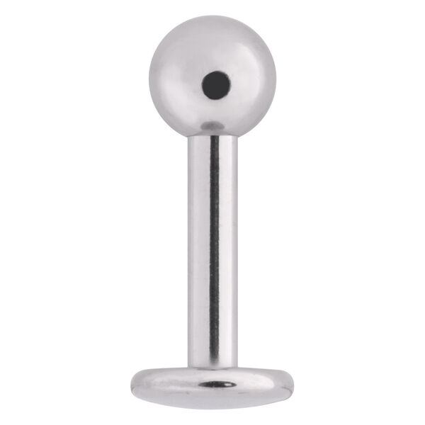 Silver Stainless Steel Labret - lävistyskoru