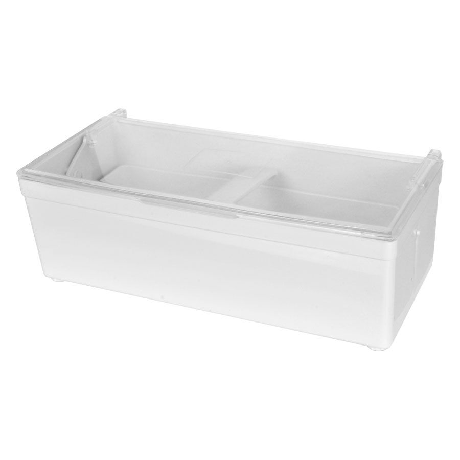 Steriletray 1L rettangolare e trasparente su sfondo bianco