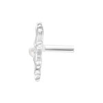 Inserto Bloom argento con filettatura Push Fit su sfondo bianco
