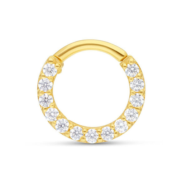 18k Pave Set Septum Ring <!--5d415b8bd849b-->