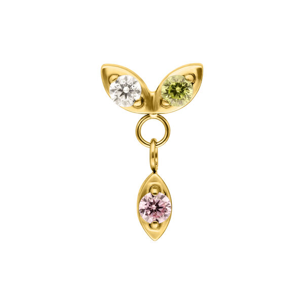 Push Fit Peridot Blush Drop -koristeosa - Kultainen metalli