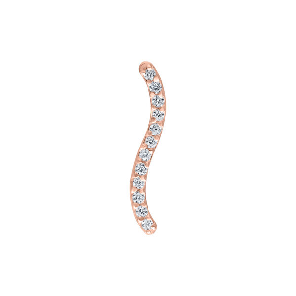 Push Fit Long Crystal Line Attachment for Bioplast - Rosegold