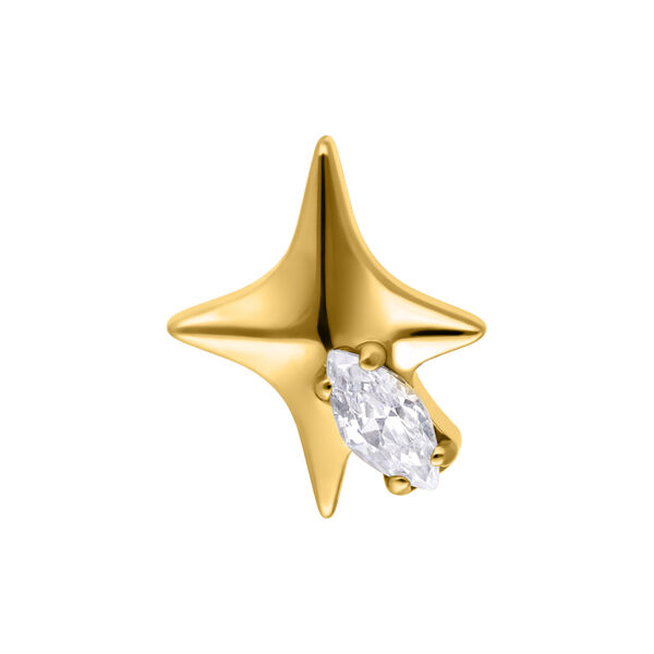 Push Fit Star with Crystal Aufsatz - Golden Metal