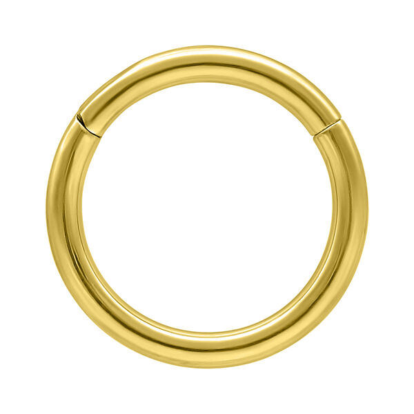 Aro redondo de 14K Gold sobre fondo blanco