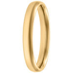 Anillo dorado de acero quirúrgico 316L, tamaño 17,0 mm, sobre fondo blanco