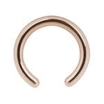 Clip In Anello in Titanio Rosé su sfondo bianco