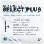 Unigloves Select Plus -käsineet valkoisena, korkea pito ja mukavuus