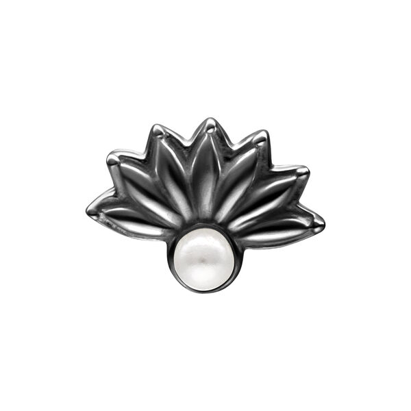 Push Fit Synthetic Pearl Peacock Attachment for Bioplast - Black Metal