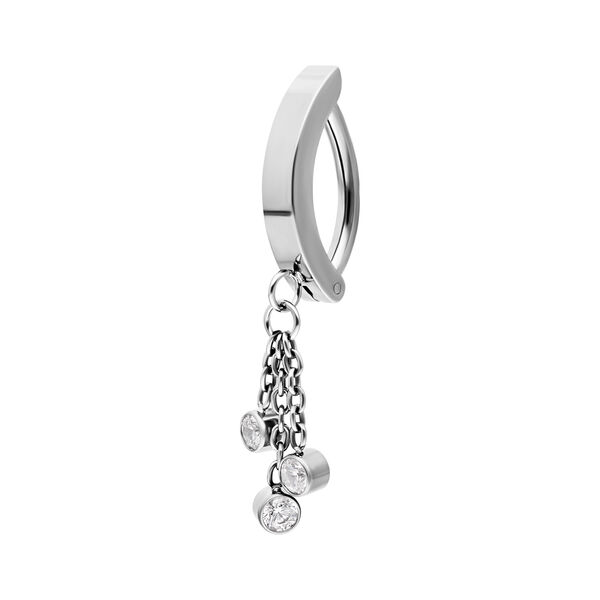 Belly Arch Clicker with Crystal Pendant