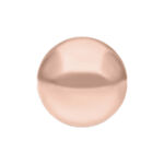 Bola de titanio en oro rosa sobre fondo blanco