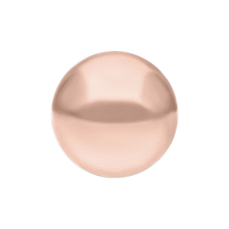 Bola de titanio en oro rosa sobre fondo blanco