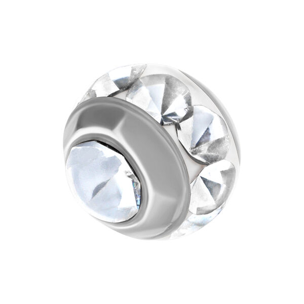 Sealed Multi Jewelled Side - Silvercoloured Metal