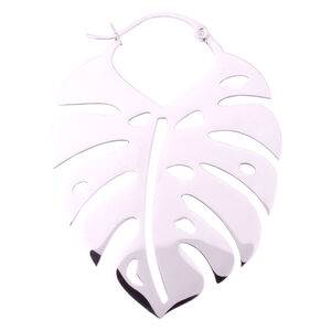 Monstera Leaf Ohrringe in Silber