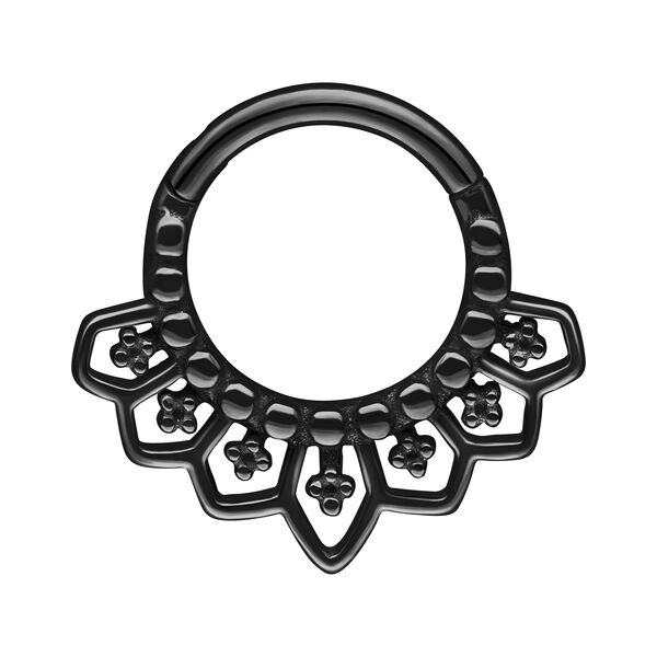Cathedral Septum Clicker<!--63a2dc7fcc9a0--> - Black Metal