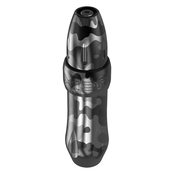 Xion Pen Urban Camo gris con diseño de camuflaje sobre fondo blanco