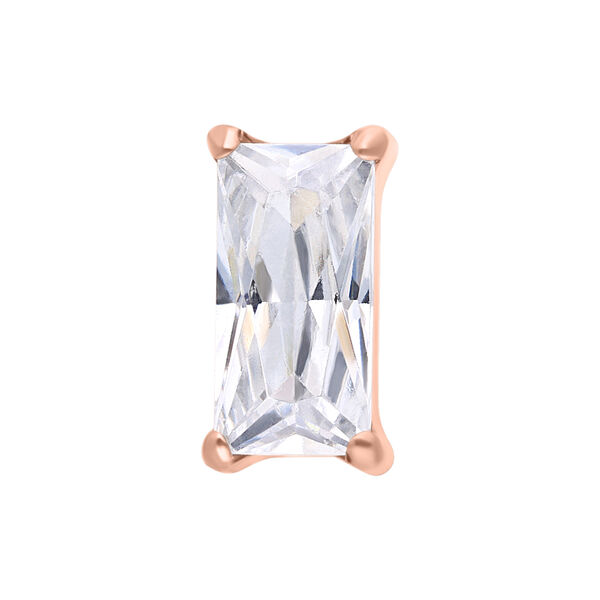 Push Fit Baguette Crystal Attachment - Rosegold