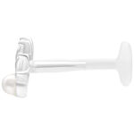 Labret plateado con adorno de perla sobre fondo blanco