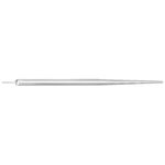 Perno dritto in titanio argento, 2,0 mm di spessore, 50 mm di lunghezza su sfondo bianco
